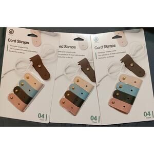 Cord Straps U Brands 3 (4 Packs) 12 Straps Total Vegan NEW Stocking Stuffers